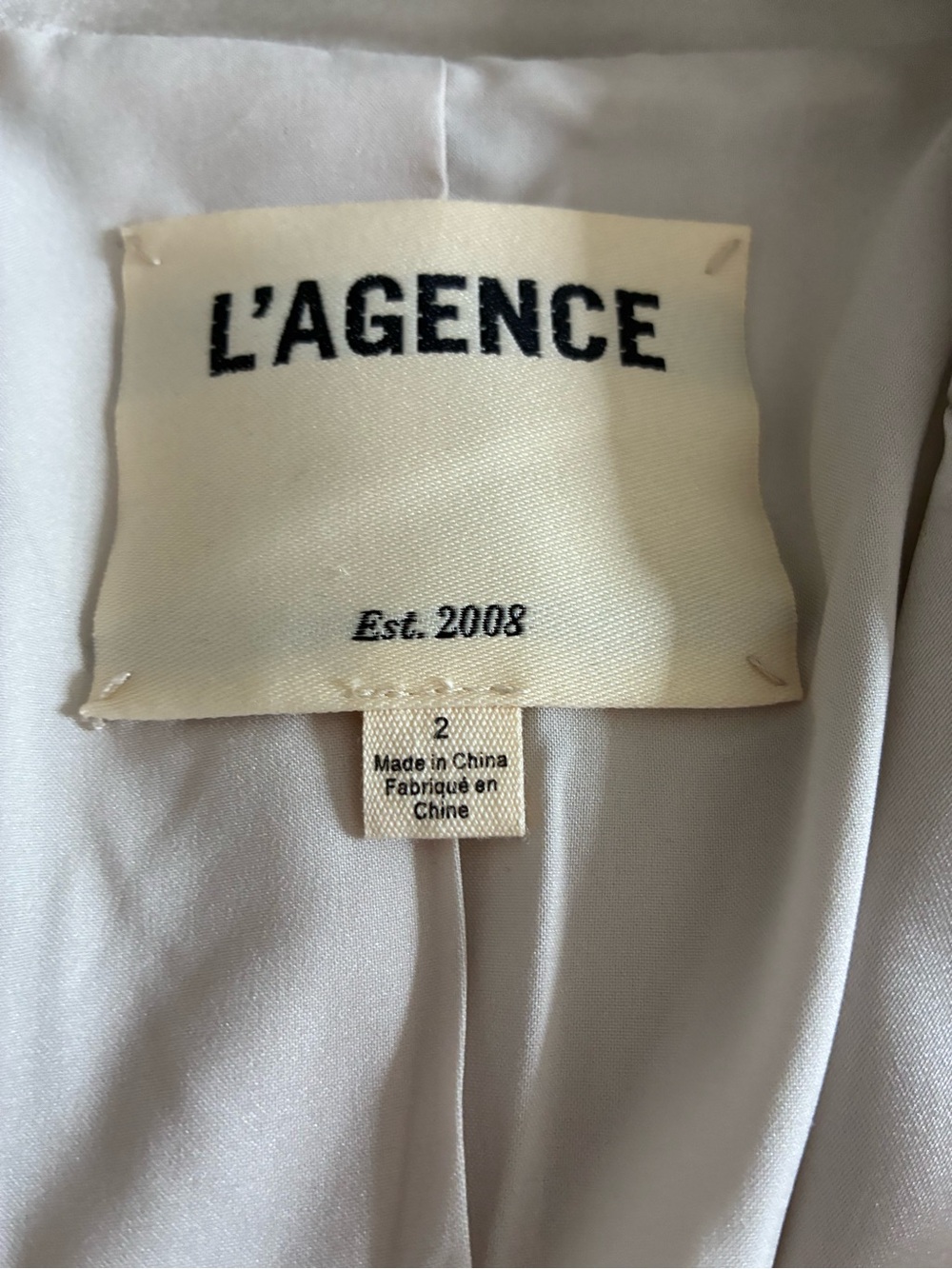 L’AGENCE Blazer Champagne Shiny NWOT - Picture 3 of 12
